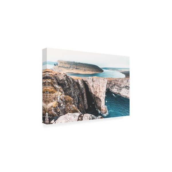 Philippe Sainte Laudy 'Sorvagsvatn Cliffs' Canvas Art,12x19